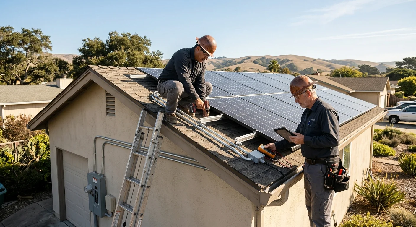Cost planning worksheet for an off-grid solar installation on a Watsonville property
